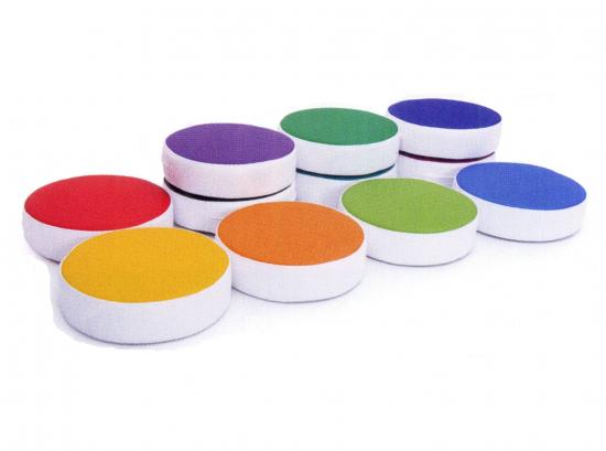 SET 12 POUF CERCHIO ARCOBALENO